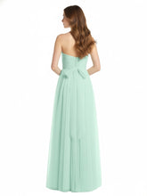Sans Bretelles Col En Cœur Cou Tulle Robes Avec Nœud Vert Menthe