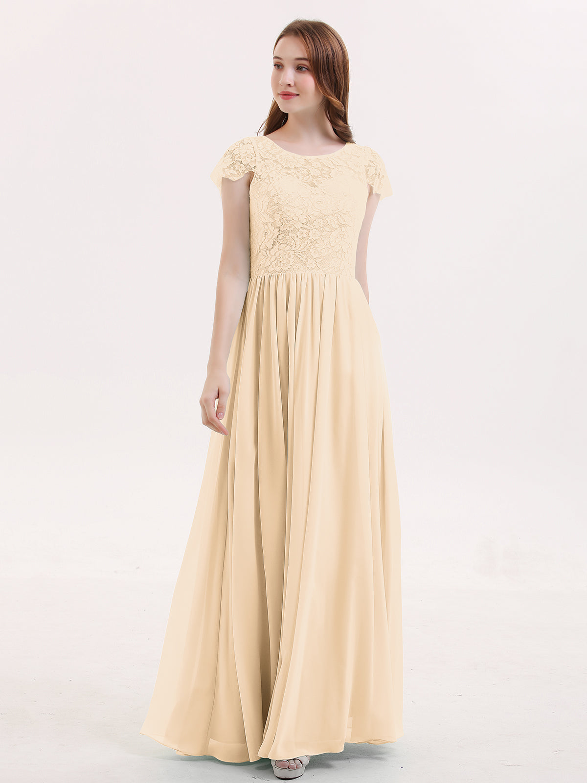 Robe Courte Elia Cher En Mousseline Pêche - Taille 10 - Neuve Avec étiquettes