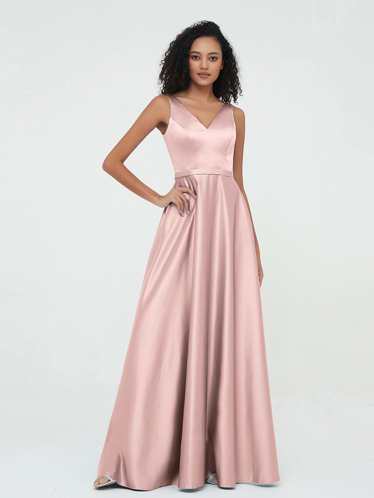 Robe maxi rose Clearance