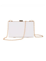 Pochette de soirée en acrylique blanc