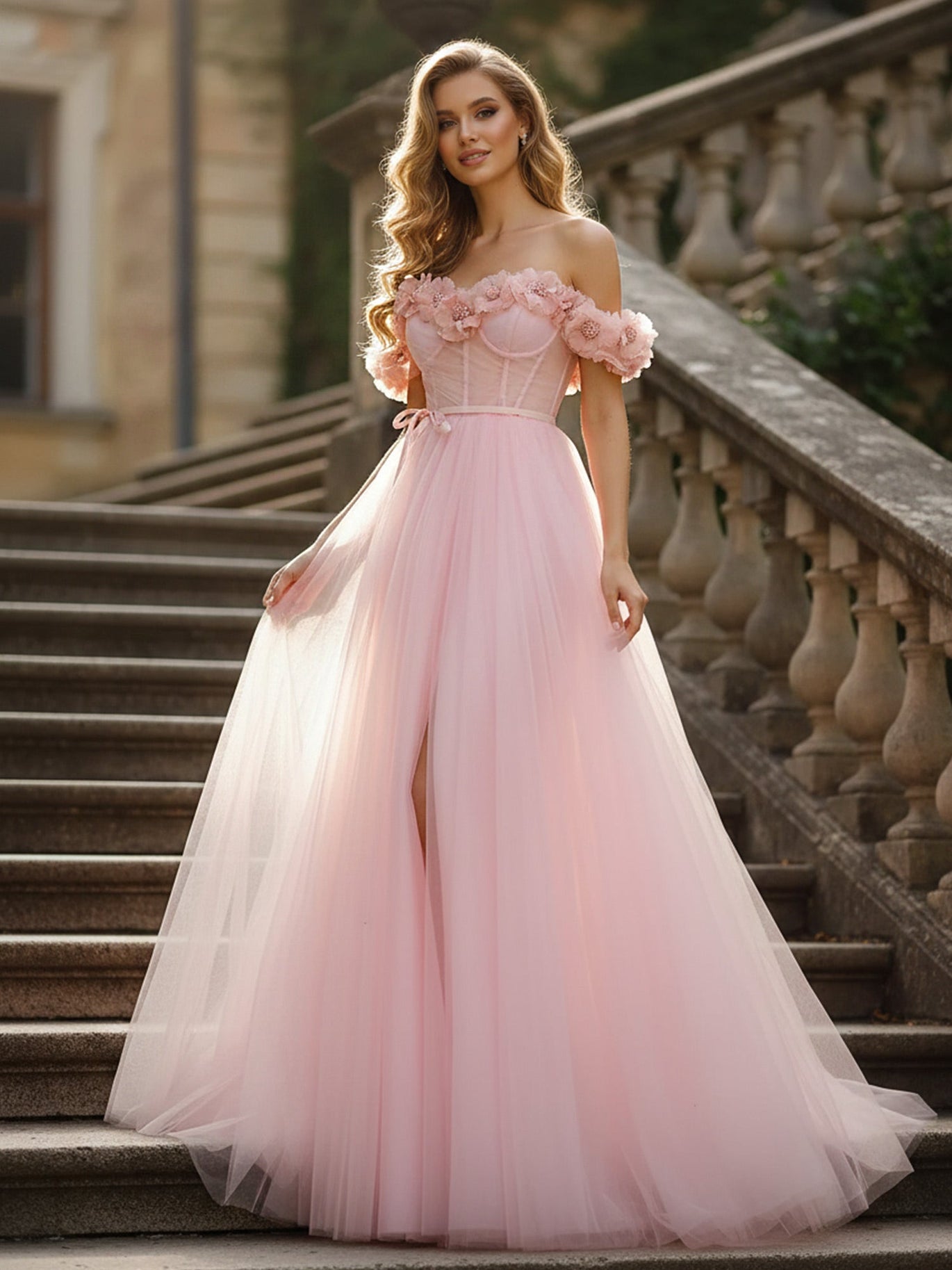 Collier femme Rose Fuchsia Argenté pr robe de Mariée/Mariage