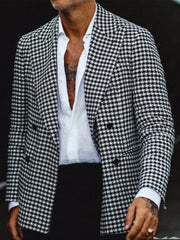 Blazer Homme à Revers Pointu avec Une Fente Simple