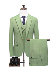 Costume Pour Hommes Trois Pièces à Col Cranté et à un Bouton