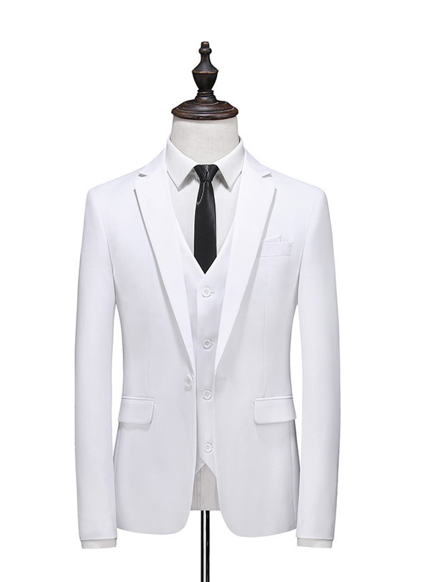 Gilet De Costume Homme Slim Col V Sans Manche Business Casual Vintage Couleur Unie Imprimé