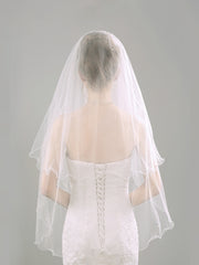 Voile de mariée à piping