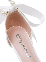 Talons Compensés Bout Pointu Chaussures de Mariage pour Femmes