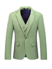 Costume Pour Hommes Trois Pièces à Col Cranté et à un Bouton