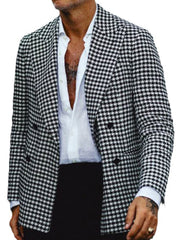 Blazer Homme à Revers Pointu avec Une Fente Simple