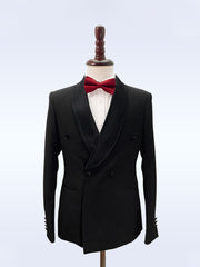 Costume Homme à Double Boutonnage avec Revers Châle à Trois Boutons