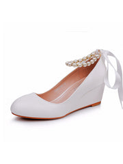 Escarpins Mary Janes à Plateforme à Bout Rond