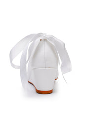 Escarpins Plateforme à Bout Rond avec Perles Mary Janes