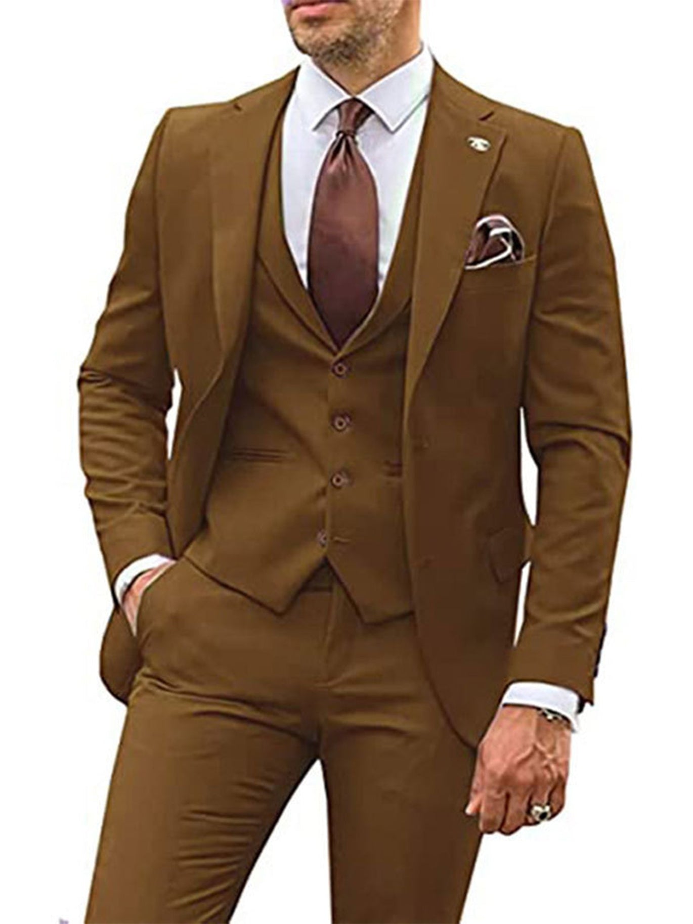 Costume Témoin Mariage Homme Beokeuioe Costume Pour Homme - Coupe Ajustée - 3 Pièces Comment Choisir Son Costume Homme