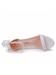 Sandales Élégantes à Talon Aiguille et Bride Cheville à Bout Ouvert