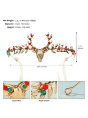 Peigne en Strass Bandeau de Cheveux de Noël