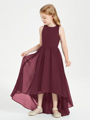 Junior Robes de Demoiselle d'Honneur Asymétriques Exquises Cabernet