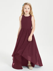 Junior Robes de Demoiselle d'Honneur Asymétriques Exquises Cabernet