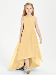 Junior Robes de Demoiselle d'Honneur Asymétriques Exquises Or