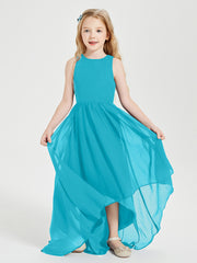 Junior Robes de Demoiselle d'Honneur Asymétriques Exquises Jade