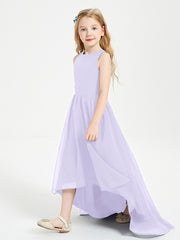 Junior Robes de Demoiselle d'Honneur Asymétriques Exquises Lilas
