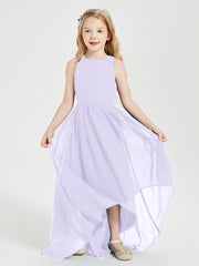 Junior Robes de Demoiselle d'Honneur Asymétriques Exquises Lilas