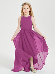 Junior Robes de Demoiselle d'Honneur Asymétriques Exquises Orchidee