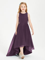 Junior Robes de Demoiselle d'Honneur Asymétriques Exquises Plum