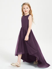 Junior Robes de Demoiselle d'Honneur Asymétriques Exquises Plum