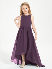 Junior Robes de Demoiselle d'Honneur Asymétriques Exquises Plum