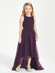 Junior Robes de Demoiselle d'Honneur Asymétriques Exquises Plum