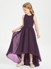 Junior Robes de Demoiselle d'Honneur Asymétriques Exquises Plum