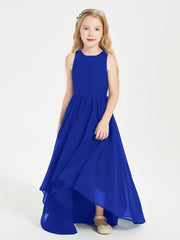 Junior Robes de Demoiselle d'Honneur Asymétriques Exquises Bleu Royale