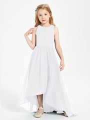 Junior Robes de Demoiselle d'Honneur Asymétriques Exquises Blanc