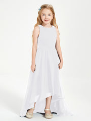 Junior Robes de Demoiselle d'Honneur Asymétriques Exquises Blanc