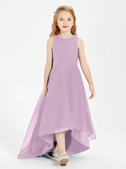 Junior Robes de Demoiselle d'Honneur Asymétriques Exquises Glycine