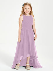 Junior Robes de Demoiselle d'Honneur Asymétriques Exquises Glycine