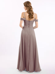 Hors De l'Épaule Spaghetti Bretelle Mousseline Robes Dusk