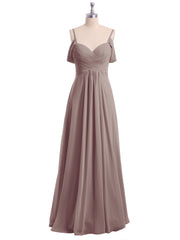 Hors De l'Épaule Spaghetti Bretelle Mousseline Robes Dusk