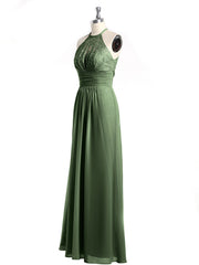 Licou Mousseline Et Dentelle Robes Longues Olive Verte Grande Taille