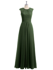 Mousseline Et Dentelle Dos Nu Longueur Complète Robe Olive Verte Grande Taille
