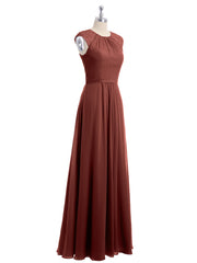 Mousseline Et Dentelle Dos Nu Longueur Complète Robe terracotta Grande Taille