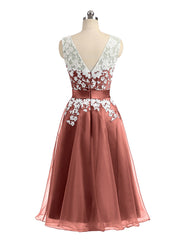 Col d'Illusion Organza avec Dentelle Ivoire Appliquée terracotta Grande Taille