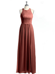 Licou Mousseline Simple Robe Avec Fente terracotta Grande Taille