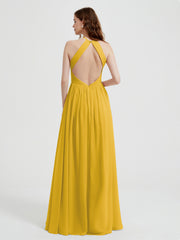 Licou Mousseline Robes Avec Corsage Plissé Souci