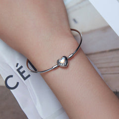 Bracelet Pierre de Lune Coeur Bleu Cadeau Parfait