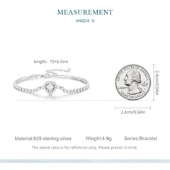 Bracelet Coeur Étincelant