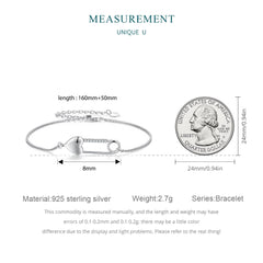 Chaîne de bracelet en argent sterling avec épingle en forme de cœur