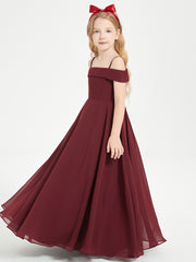 Chic Robes de Demoiselles d'Honneur Junior Hors de l'Épaule Cabernet