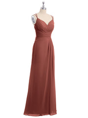 Col En Cœur Mousseline Tenue Avec Double Bretelless terracotta Grande Taille