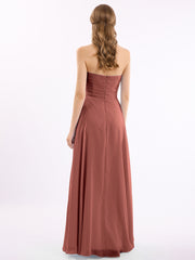 CROISÉ-Plissée Empire Mousseline Robe Avec Cœur terracotta Grande Taille