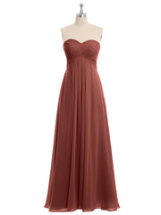 CROISÉ-Plissée Empire Mousseline Robe Avec Cœur terracotta Grande Taille